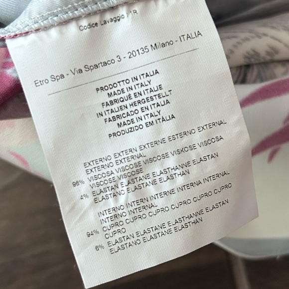 Etro Floral Paisley Print Sleeveless Midi Dress Sz 6 - Picture 10 of 10